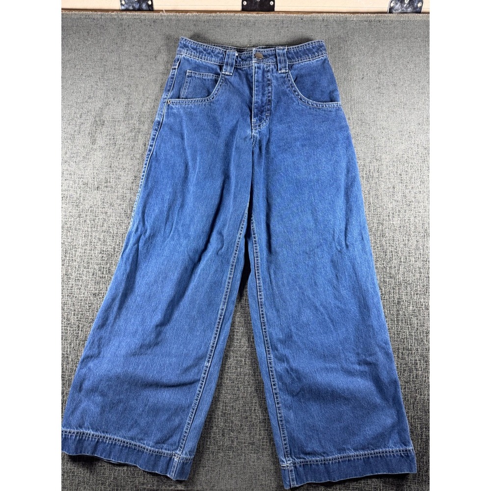 A-Lab Wide Leg Skate Jeans Blue Denim Baggy Pants Size 28 Hip Hop Y2K